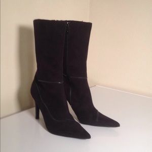 Carlos Santana black suede boots